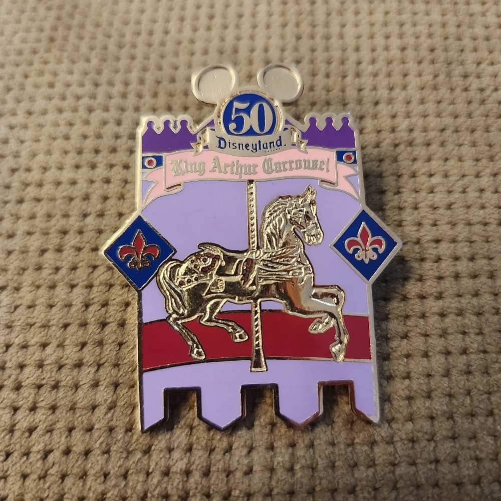 Disney Disneyland King Arthur Carousel Pin 50 Years